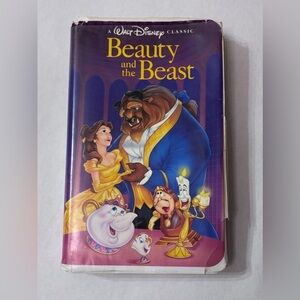 Disney Beauty and the Beast VHS with Purple and Blue Cover